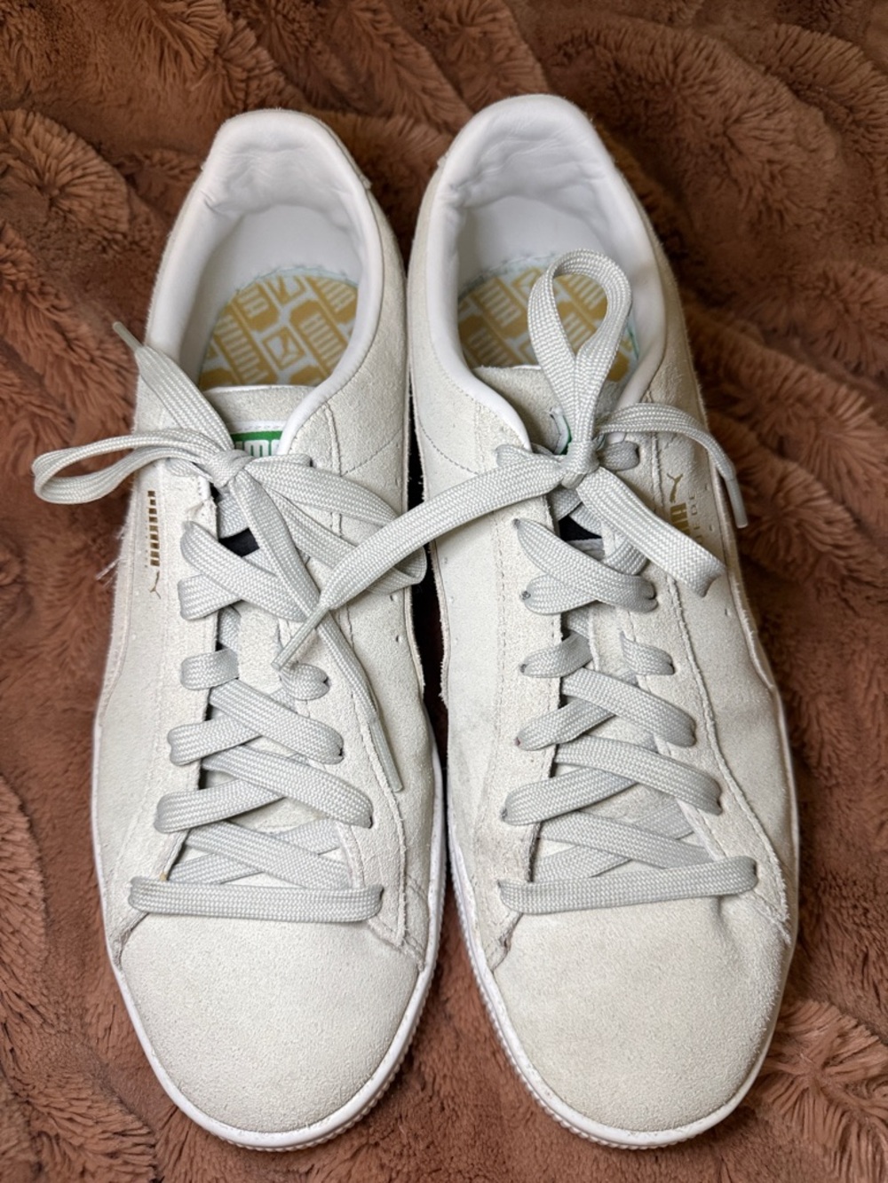 Puma Suede Low-Top Sneakers in Off-White